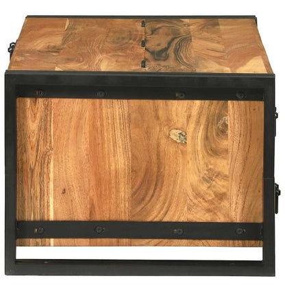 Soffbord Trä med låda Brun 90 x 50 x 38 cm massivt akacia