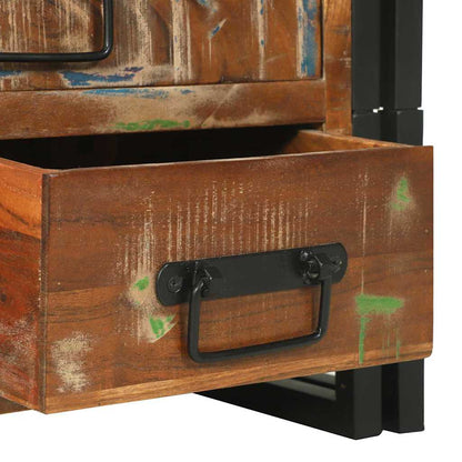 Soffbord Brun med låda 90 x 50 x 38 cm massivt återvunnet trä