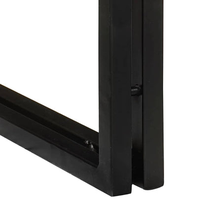 Soffbord Trä 3 pcs Solid grov mangoträd och en metall