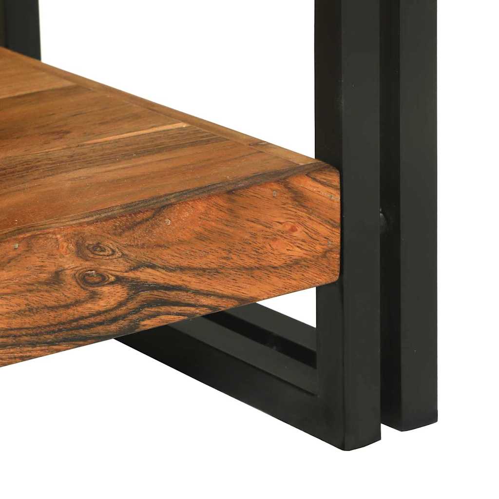Avlastningsbord Konsollbord Brun med hylla 120 x 33 x 75 cm massivt akacia