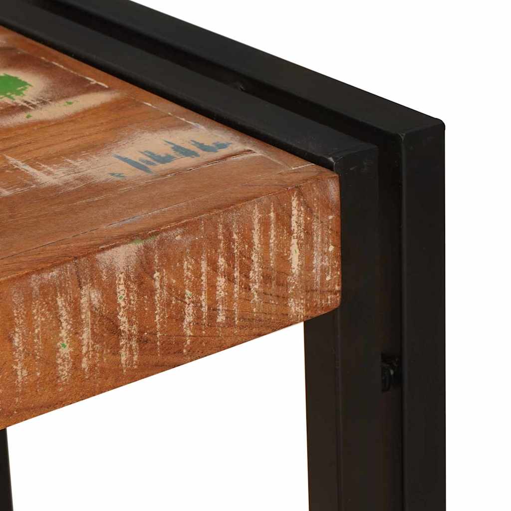 Avlastningsbord Konsollbord Trä med hylla 90 x 33 x 75 cm massivt återvunnet trä