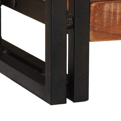 Avlastningsbord Konsollbord Trä med hylla 90 x 33 x 75 cm massivt återvunnet trä