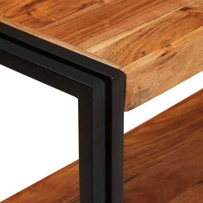 Avlastningsbord Konsollbord Trä med hylla Brun 160 x 33 x 75 cm massivt akacia