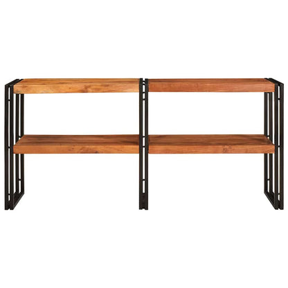 Avlastningsbord Konsollbord Trä med hylla Brun 160 x 33 x 75 cm massivt akacia