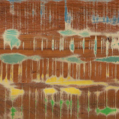 Avlastningsbord Konsollbord Trä med hylla Flerfärgsdesign massivt återvunnet trä