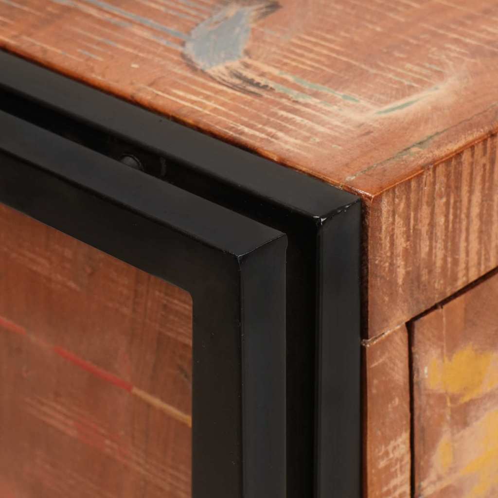 Skåp Trä Brun med dörrar Massivt Återvunnet Trä och Metall