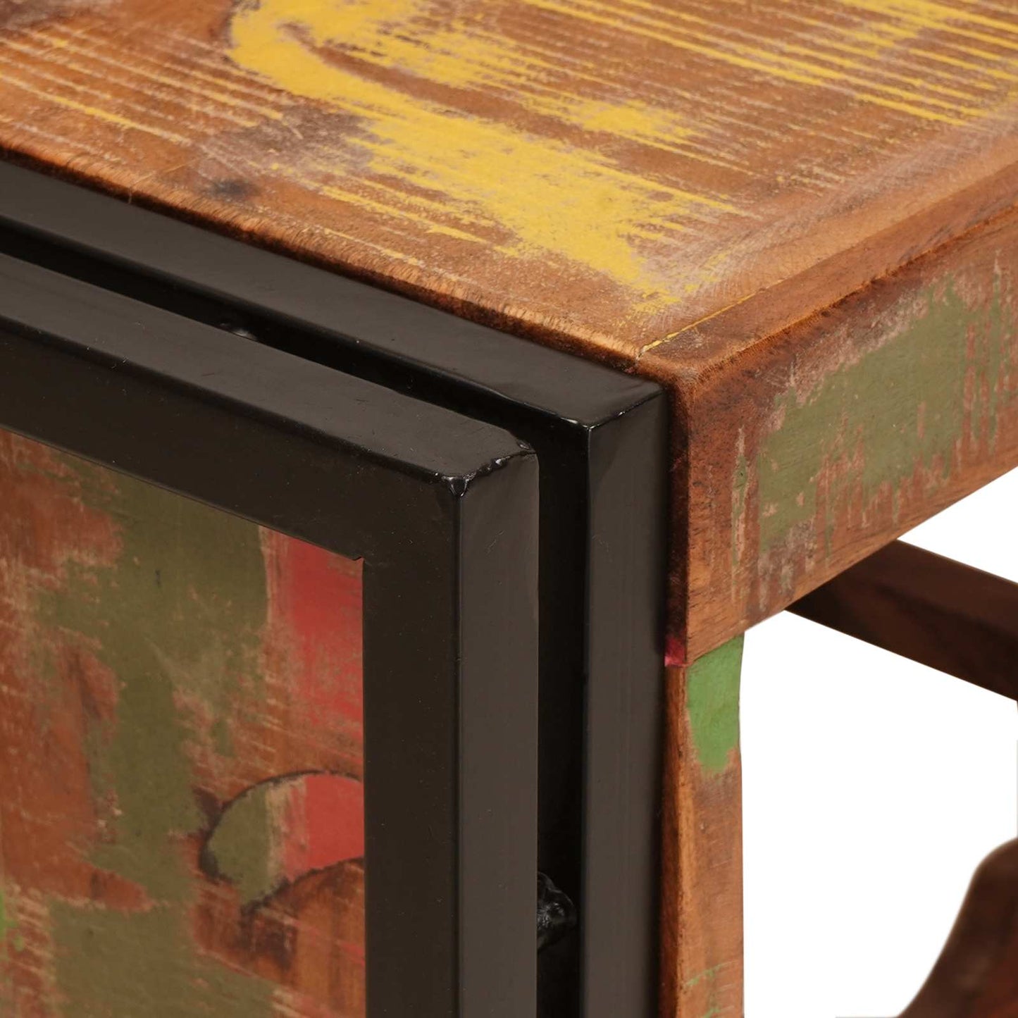 Vinställ Brun 100 x 45 x 33 cm Massivt återvunnet trä