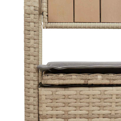 Trädgårdsbänk Konstrotting för trädgård med dyna beige