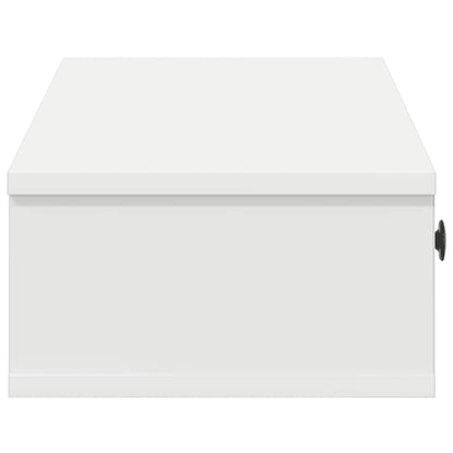 Vägghylla Vit med lådor 100x37,5x19 cm