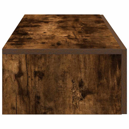 Vägghylla Rökfärgad Ek med lådor 100x36x19 cm