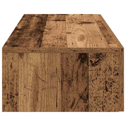 Vägghylla Åldrat Trä med lådor Åldrat Trä 100x36x19 cm