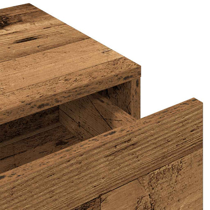 Vägghylla Åldrat Trä med lådor Åldrat Trä 100x36x19 cm