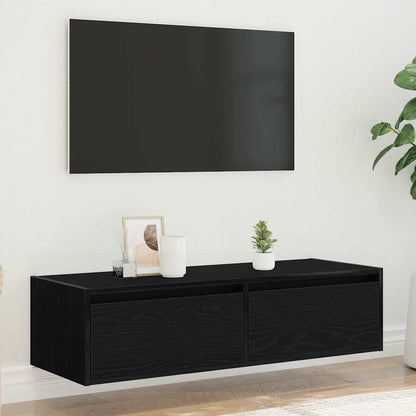 TV-Möbel Svart TV-Bänk LED 100X35,5x25 cm