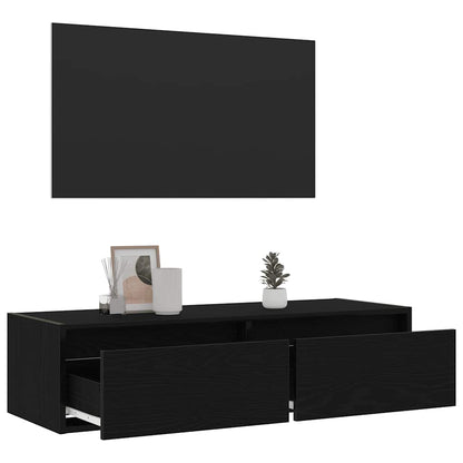 TV-Möbel Svart TV-Bänk LED 100X35,5x25 cm