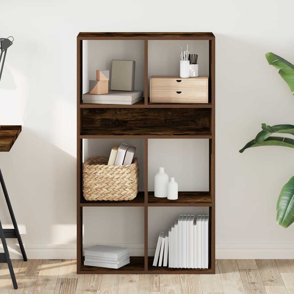 Bokhylla Rökfärgad Ek 66x31x112 cm