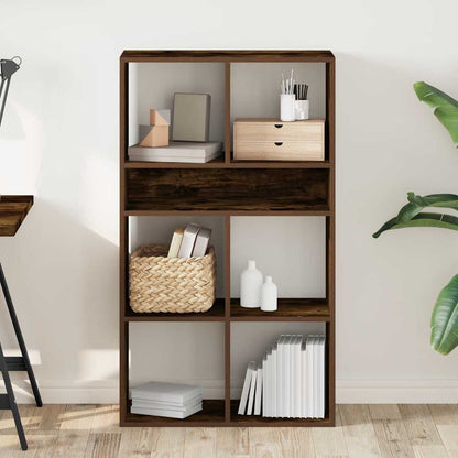 Bokhylla Rökfärgad Ek 66x31x112 cm