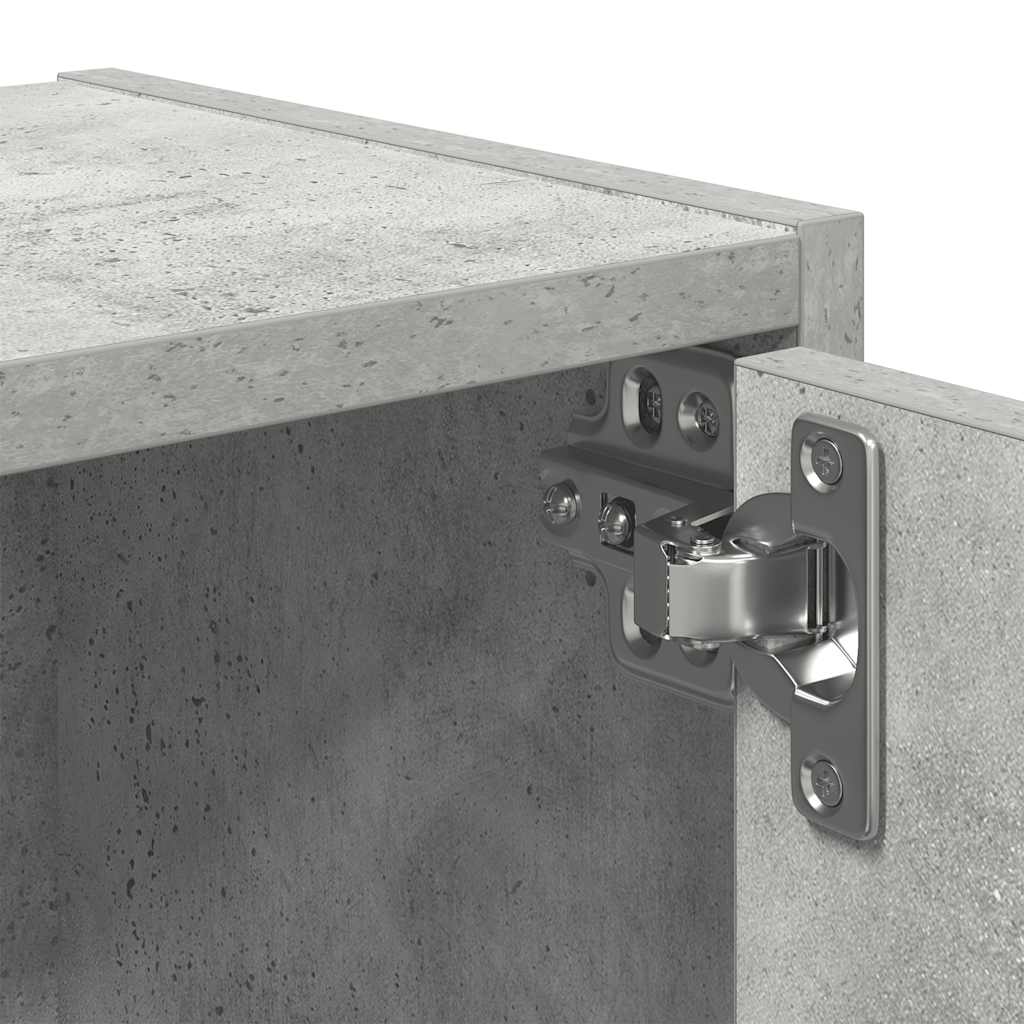 Bokhylla betonggrå 40x24x102 cm konstruerat trä