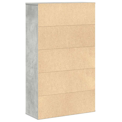 Bokhylla Betonggrå 60x24x101,5 cm