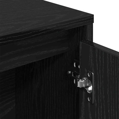 Bokhylla Svart Ek 89x24x101,5 cm