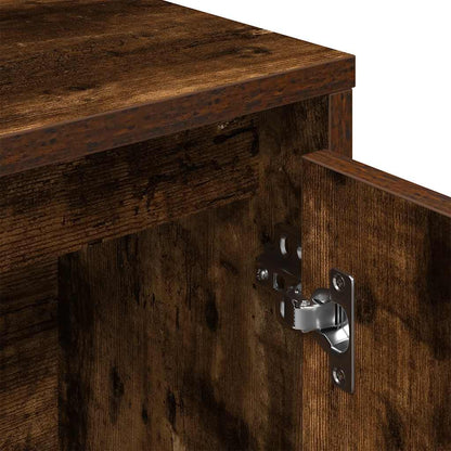 Bokhylla Rökfärgad Ek 89x24x101,5 cm