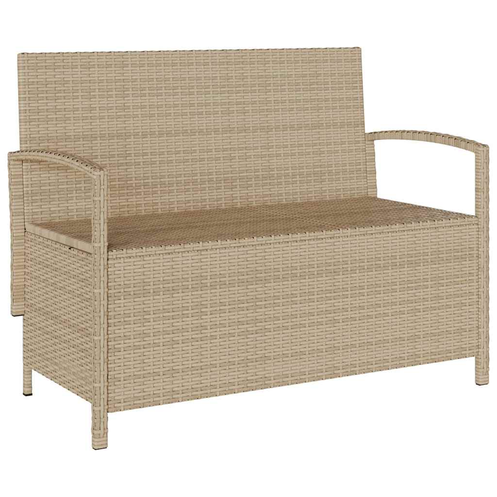 Trädgårdsbänk Konstrotting med dyna beige