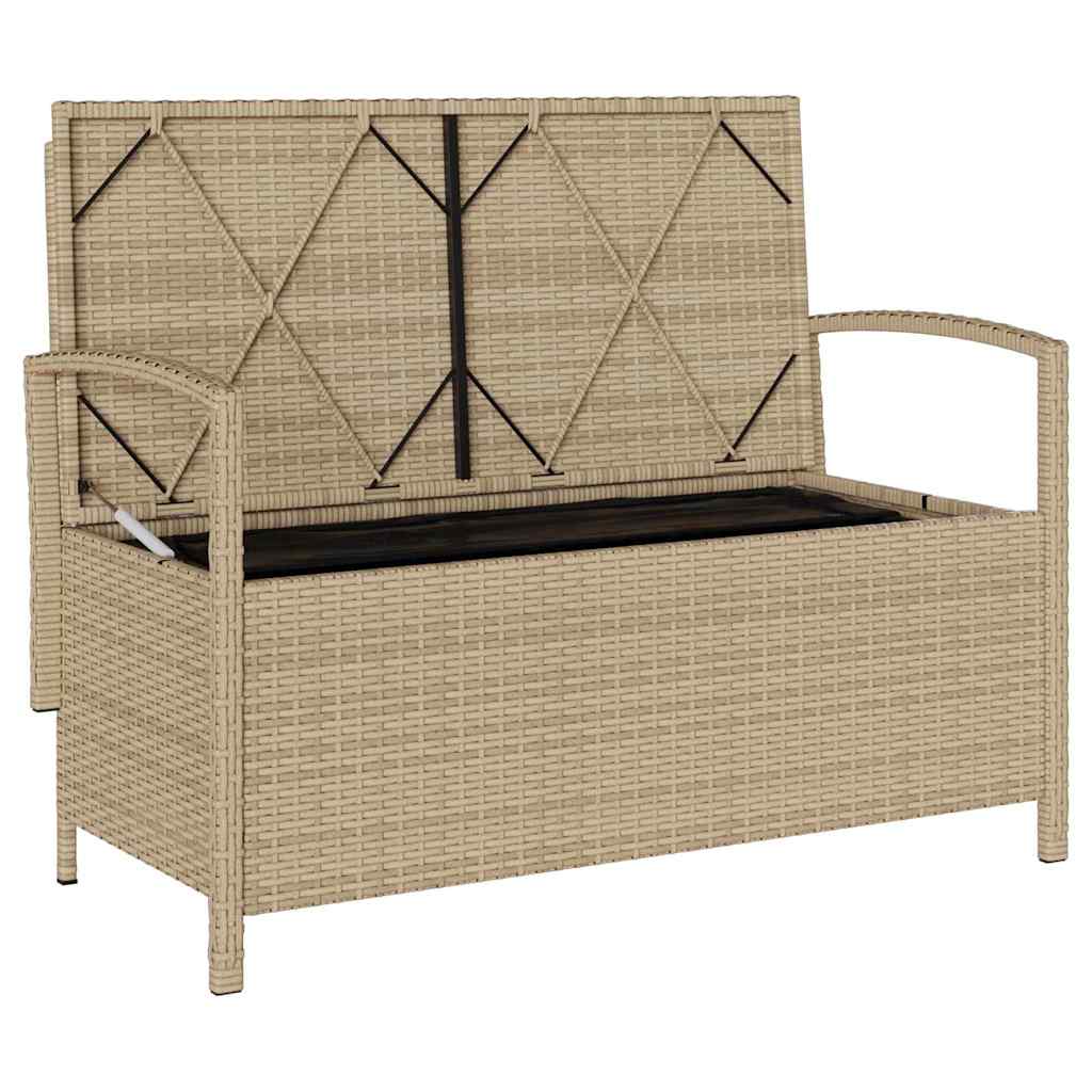 Trädgårdsbänk Konstrotting med dyna beige