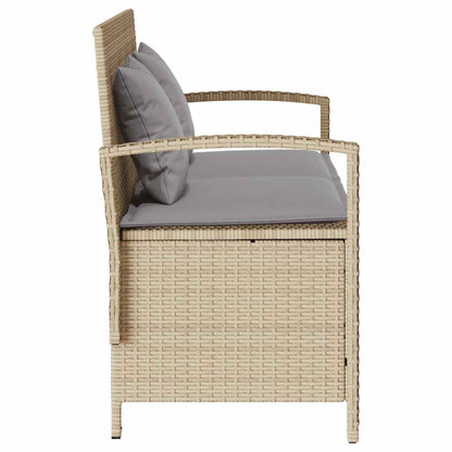Trädgårdsbänk Konstrotting med dyna beige