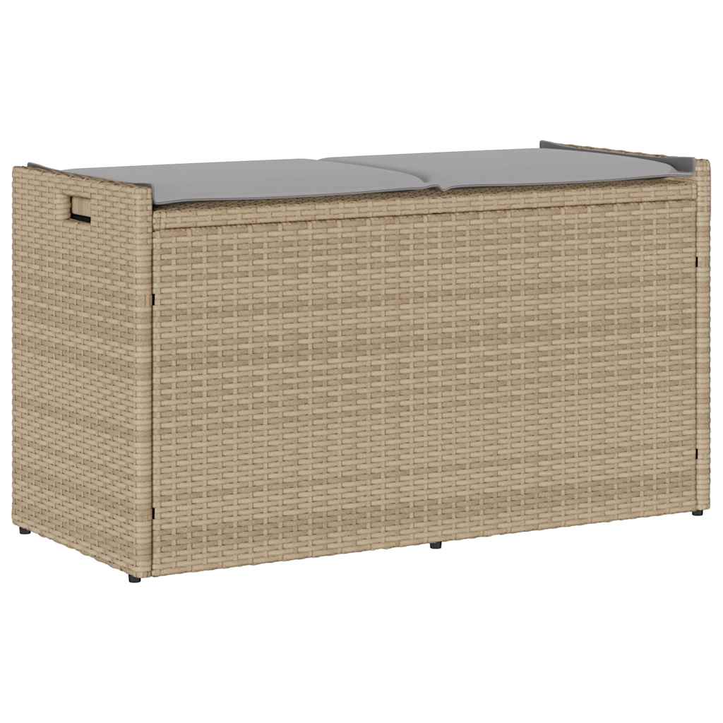 Trädgårdsbänk Konstrotting dyna beige 100 cm