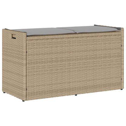Trädgårdsbänk Konstrotting dyna beige 100 cm