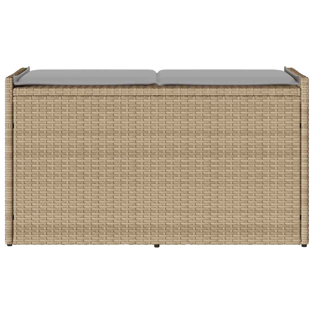 Trädgårdsbänk Konstrotting dyna beige 100 cm