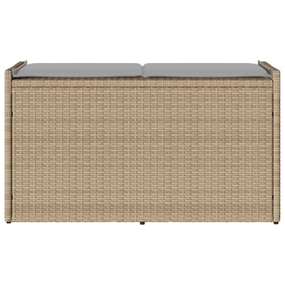 Trädgårdsbänk Konstrotting dyna beige 100 cm
