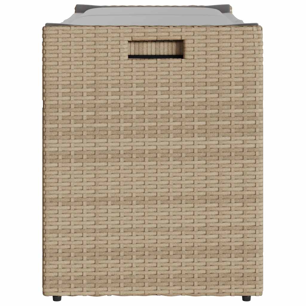 Trädgårdsbänk Konstrotting dyna beige 100 cm