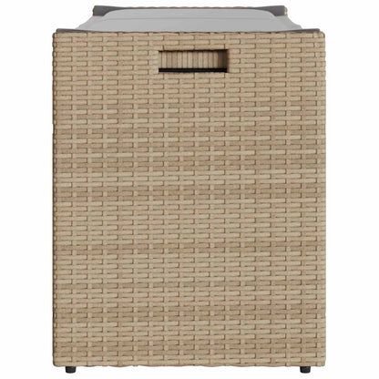 Trädgårdsbänk Konstrotting dyna beige 100 cm