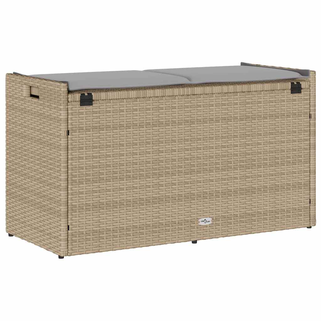 Trädgårdsbänk Konstrotting dyna beige 100 cm