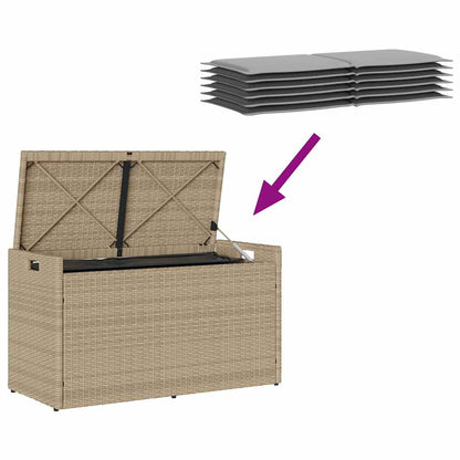Trädgårdsbänk Konstrotting dyna beige 100 cm