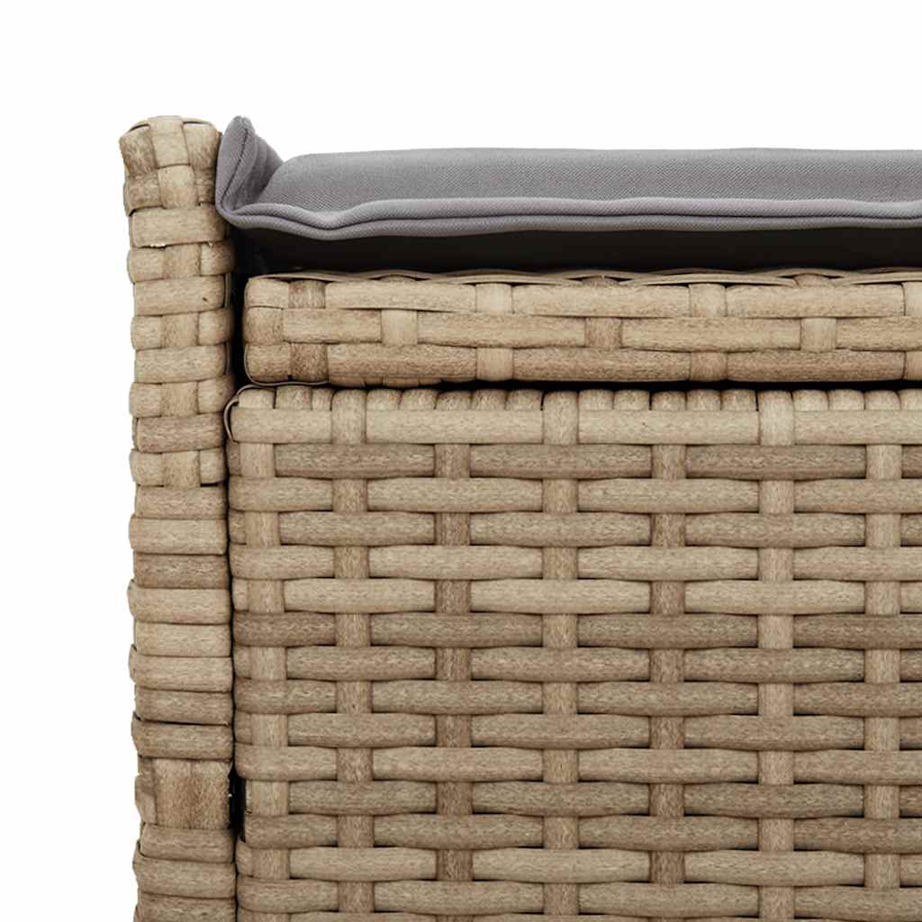 Trädgårdsbänk Konstrotting dyna beige 100 cm