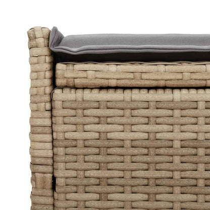 Trädgårdsbänk Konstrotting dyna beige 100 cm