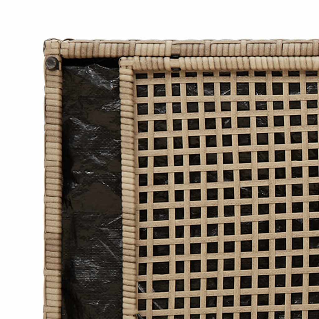 Trädgårdsbänk Konstrotting dyna beige 100 cm