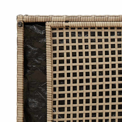 Trädgårdsbänk Konstrotting dyna beige 100 cm