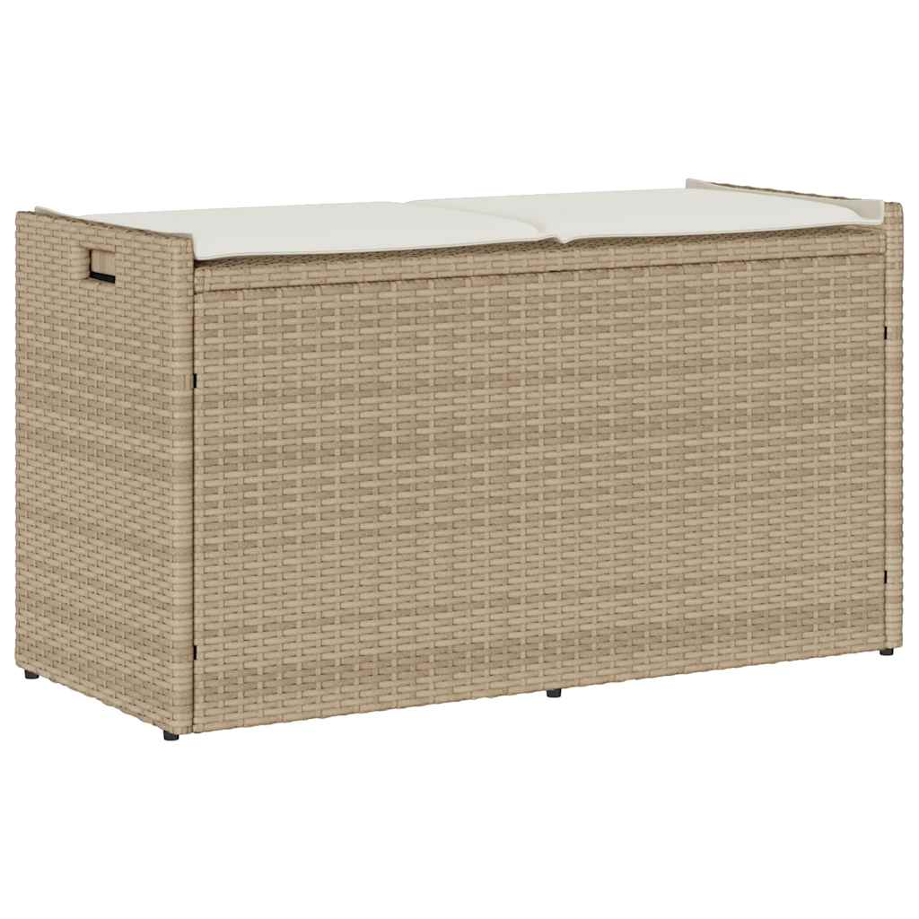 Trädgårdsbänk Konstrotting dyna beige 100 cm