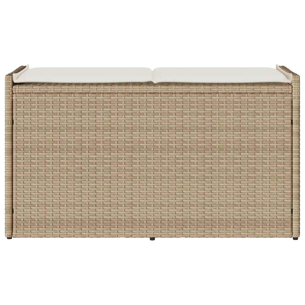 Trädgårdsbänk Konstrotting dyna beige 100 cm