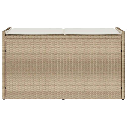 Trädgårdsbänk Konstrotting dyna beige 100 cm
