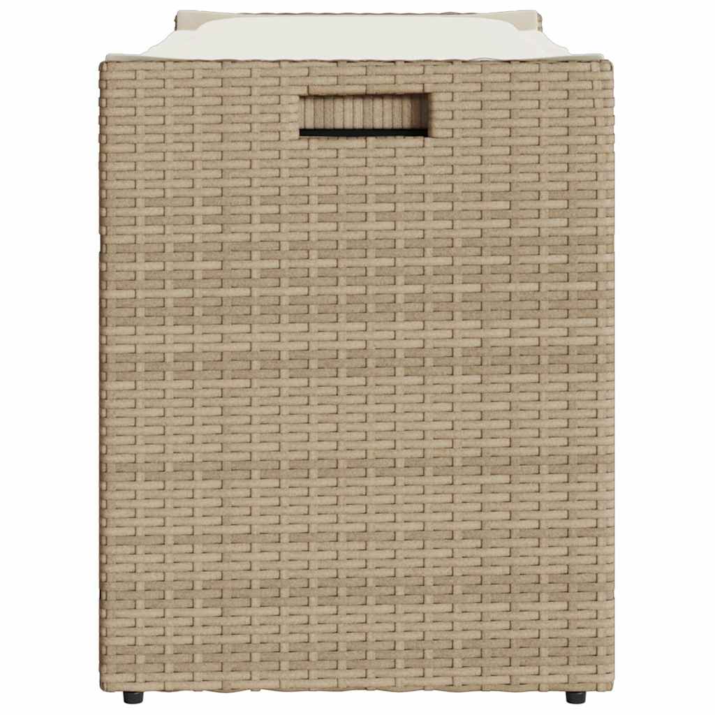 Trädgårdsbänk Konstrotting dyna beige 100 cm