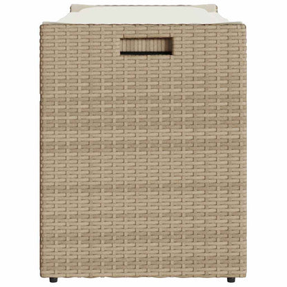 Trädgårdsbänk Konstrotting dyna beige 100 cm