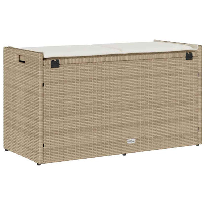 Trädgårdsbänk Konstrotting dyna beige 100 cm