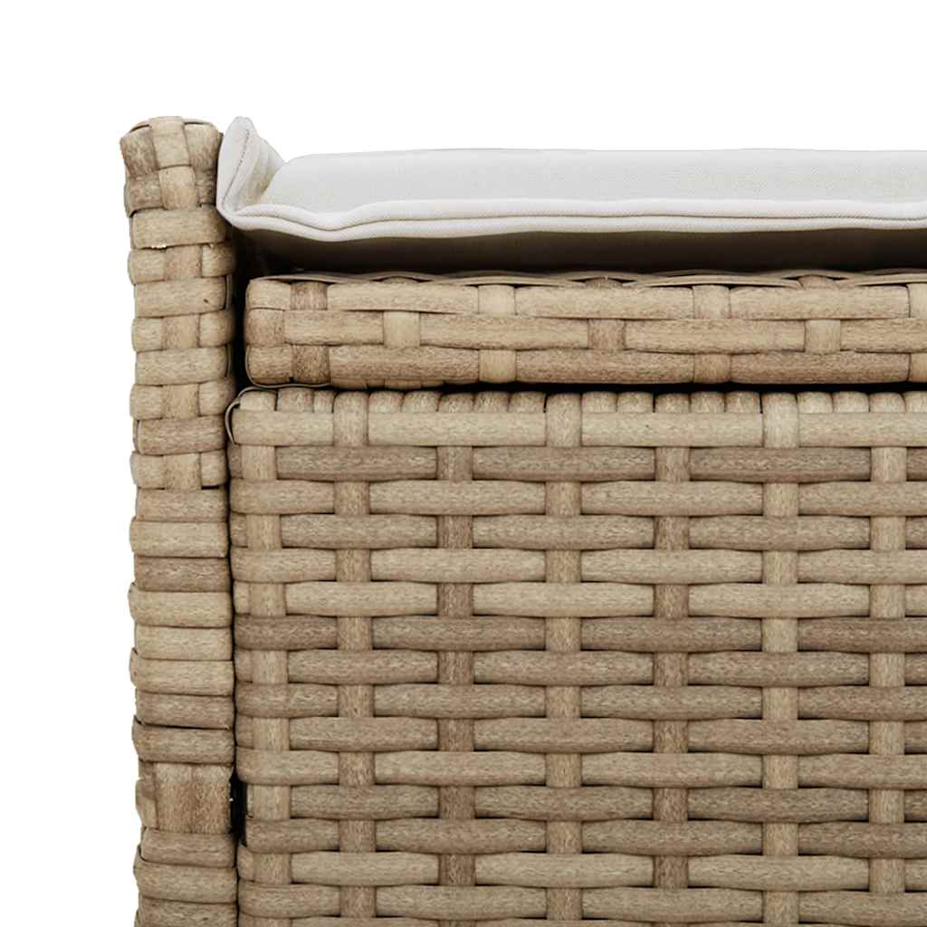 Trädgårdsbänk Konstrotting dyna beige 100 cm