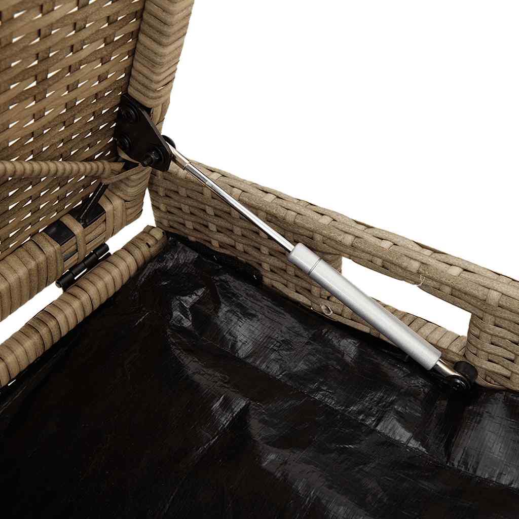 Trädgårdsbänk Konstrotting dyna beige 100 cm