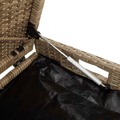 Trädgårdsbänk Konstrotting dyna beige 100 cm