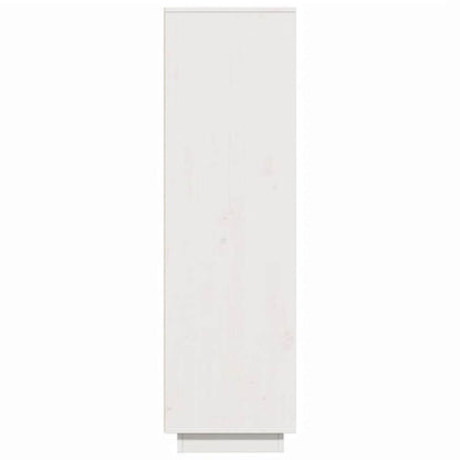 Vitrinskåp Vit 89x34x116,5 cm massiv furu