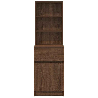 Sängbord Nattduksbord Brun Ek Sängskåp 39x35x125 cm